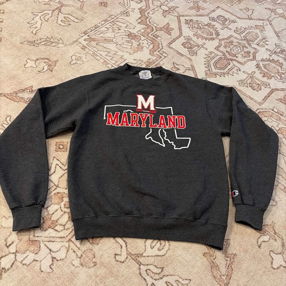 Champion University of Maryland dark grey crewneck sweatshirt